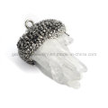 Rock Crystal Drusy Quartz Pendant Point Fashion jewellery